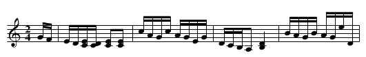 Wagner's Hornpipe - staff notation