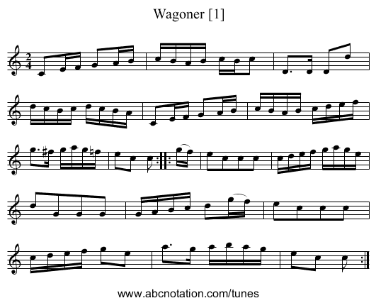 Wagoner [1] - staff notation