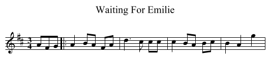 Waiting For Emilie - staff notation