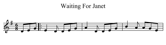 Waiting For Janet - staff notation