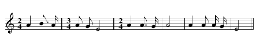 Wakangtangka, Pity Me - staff notation
