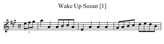 Wake Up Susan [1] - staff notation