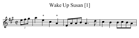 Wake Up Susan [1] - staff notation