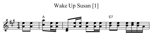 Wake Up Susan [1] - staff notation