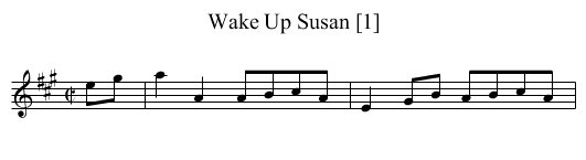 Wake Up Susan [1] - staff notation