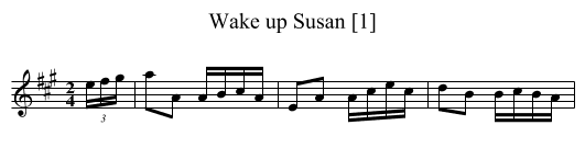 Wake up Susan [1] - staff notation