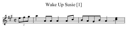 Wake Up Susie [1] - staff notation