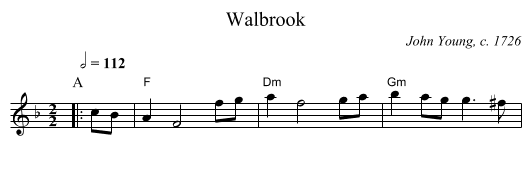 Walbrook - staff notation