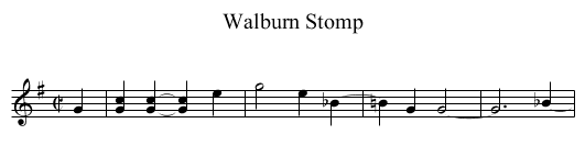 Walburn Stomp - staff notation