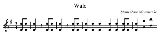 Walc - staff notation