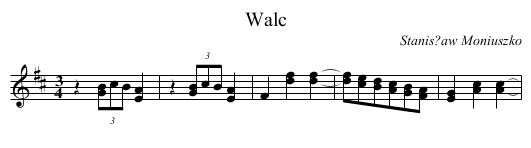 Walc - staff notation