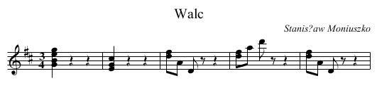 Walc - staff notation