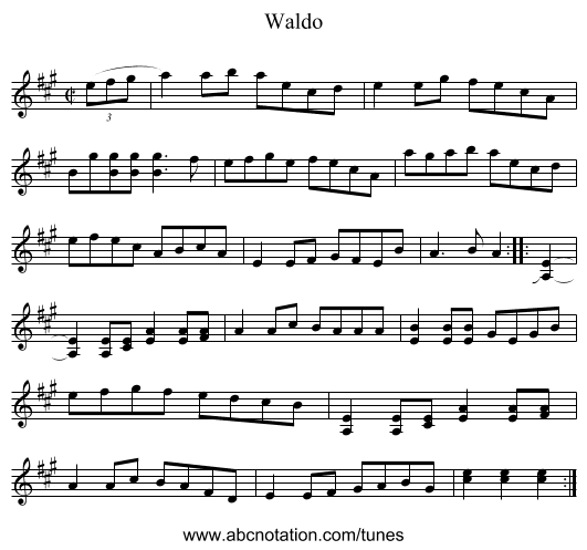 Waldo - staff notation