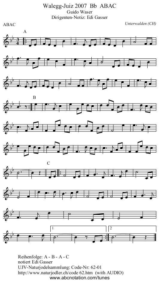 Walegg-Juiz 2007  Bb  ABAC - staff notation