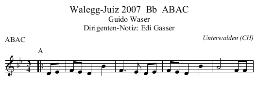 Walegg-Juiz 2007  Bb  ABAC - staff notation