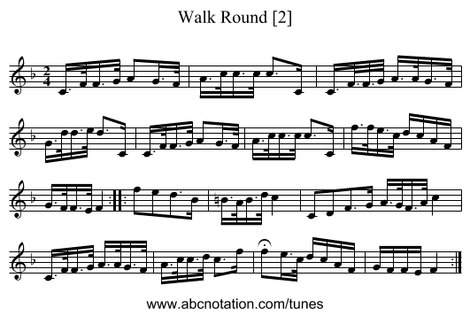 Walk Round [2] - staff notation