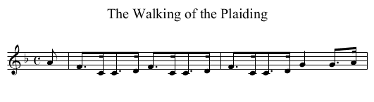 Walking of the Plaiding, The - staff notation