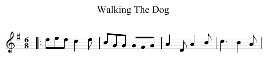Walking The Dog - staff notation