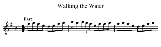 Walking the Water - staff notation