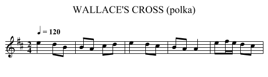 WALLACE'S CROSS (polka) - staff notation