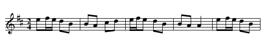 Wallace's Cross - staff notation