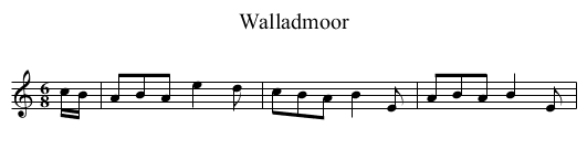Walladmoor - staff notation