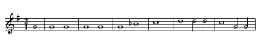 Wallfahrtslied - staff notation