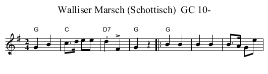 Walliser Marsch (Schottisch)  GC 10- - staff notation