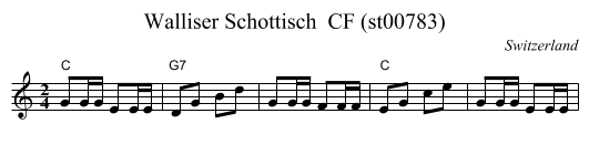 Walliser Schottisch  CF (st00783) - staff notation