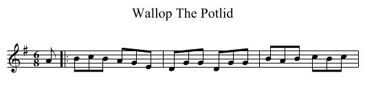 Wallop The Potlid - staff notation