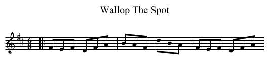 Wallop The Spot - staff notation