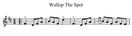 Wallop The Spot - staff notation