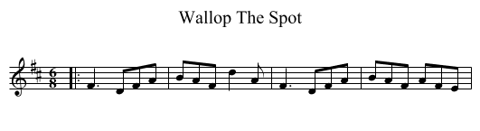 Wallop The Spot - staff notation