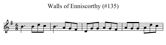 Walls of Enniscorthy (#135) - staff notation