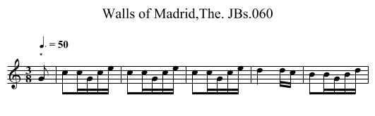 Walls of Madrid,The. JBs.060 - staff notation