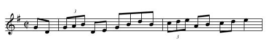 Walsh's Hornpipe - staff notation