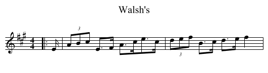 Walsh's - staff notation
