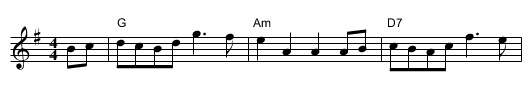 Walter Bulliver - staff notation