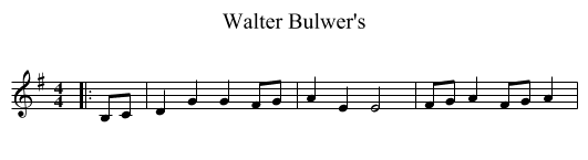 Walter Bulwer's - staff notation