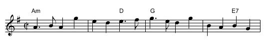 Walter Douglas - staff notation