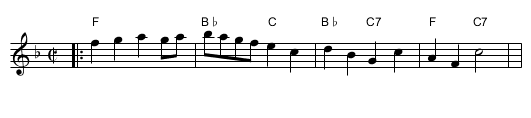 Waltham Abbey   [F] - staff notation