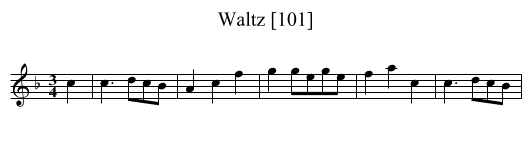 Waltz [101] - staff notation