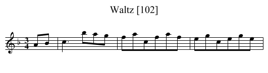 Waltz [102] - staff notation