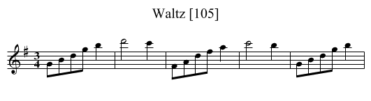 Waltz [105] - staff notation
