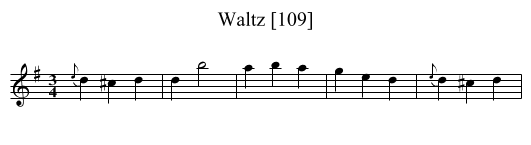 Waltz [109] - staff notation