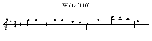 Waltz [110] - staff notation