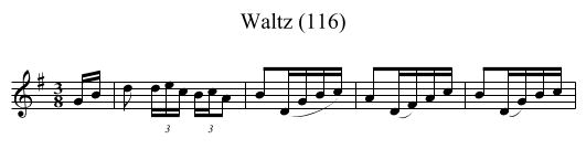 Waltz (116) - staff notation