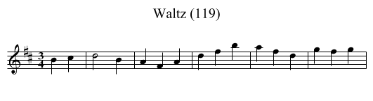 Waltz (119) - staff notation