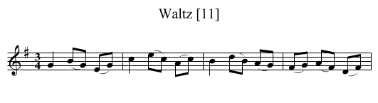 Waltz [11] - staff notation