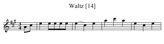 Waltz [14] - staff notation